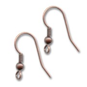 Crochets d'oreilles boules 21 mm cuivré vieilli x6