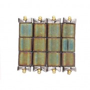 Cymbal Side Bead - Perle en métal pour Tila Beads 2.5x5mm Tourkou Arg vieilli x1