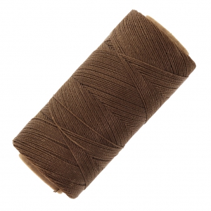 Bobine de fil ciré Linhasita pour micro macramé 0.5 mm - Caramel Brown (362) x335m