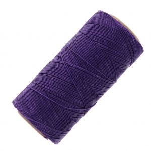 Bobine de fil ciré Linhasita pour micro macramé 0.75 mm - Dark Purple (369) x228m