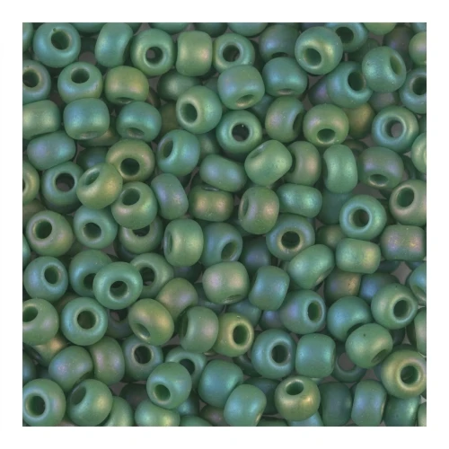 Rocaille Miyuki 8/0 411FR - Opaque Green Mat AB x8g