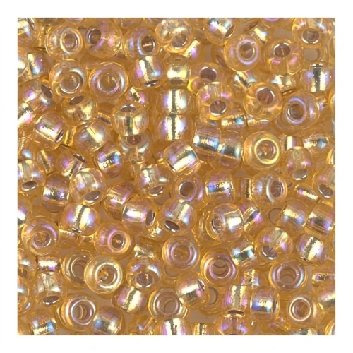 Rocaille Miyuki 8/0 1003- Gold AB Silver Lined