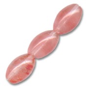 Perles olive Imitation pierre gemme Strawberry Quartz / Quartz Fraise 12x8 mm x5|raw }}