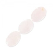 Perles en pierre gemme Quartz Rose olives plates 14x10 mm x5