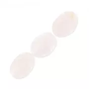 Perles en pierre gemme Quartz Rose olives plates 14x10 mm x5