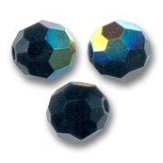 Perles rondes  PureCrystal 5000 6 mm Jet AB x6|raw }}
