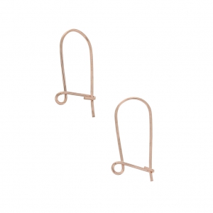 Boucles d'oreilles crochets dormeuses fil en laiton 17 mm doré rose x2