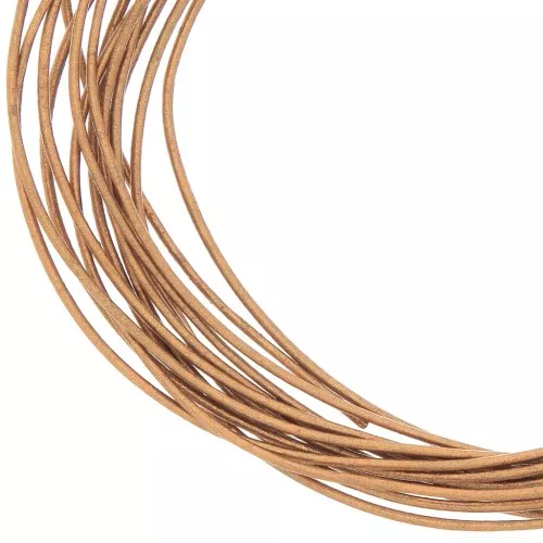 Cordon cuir 1 mm Cuivré Métallisé x 2.95 m