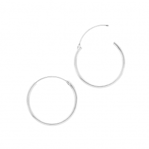 Mini créoles 12mm - Fil 1.1 mm - Placage Argent fin x2