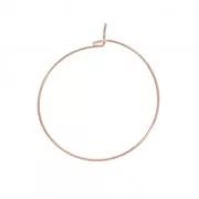 Créoles à décorer 30 mm - Fil 0.6 mm - Doré Rose x2