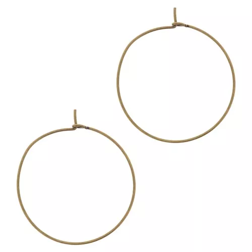 Créoles à décorer 30 mm - Bronze x2