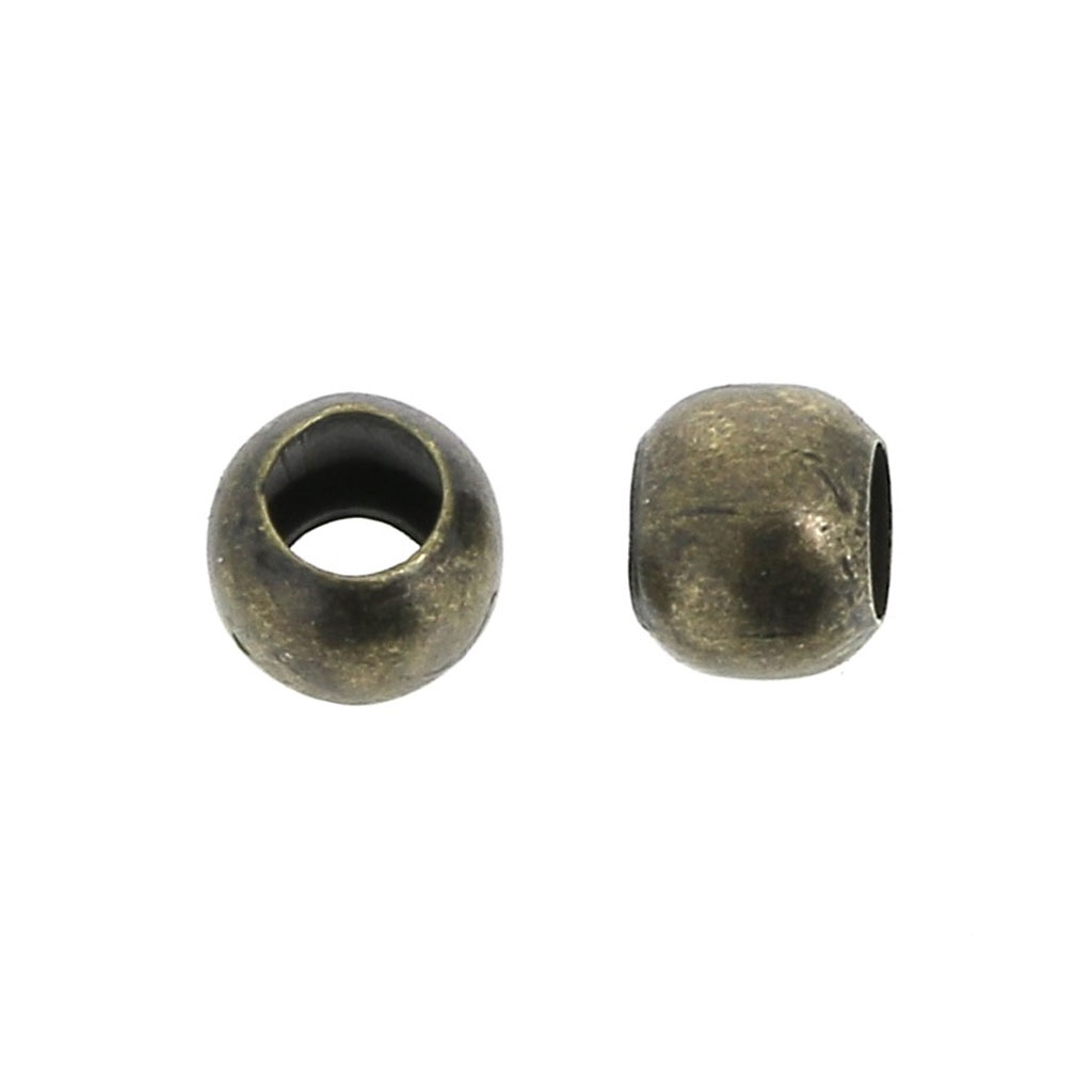 Lot De 300 Perles à écraser Rondes 2 Mm - Argenté, Doré, Bronze, Cuivre Pour Bijoux DIY