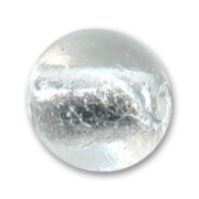 Perles rondes Feuille d'Argent 10 mm Crystal x6