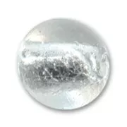 Perles rondes Feuille d'Argent 10 mm Crystal x6