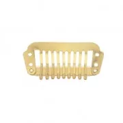 Barrette peigne clip pour cheveux - à décorer - 32x17mm Acier inox 304 doré x1
