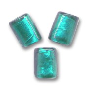 Perles cylindres Feuille d'Argent 10x8 mm Blue Zircon x4|raw }}