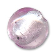 Perle bombée feuille d'argent 20 mm Light Rose x1|raw }}