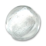 Perle bombée feuille d'argent 20 mm Crystal x1|raw }}