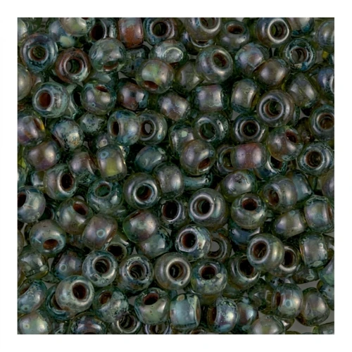 Rocaille Miyuki 6/0 4506 - Transparent Sea Foam Picasso x8g