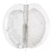 Perles plates - palets - feuille d'argent 35 mm Crystal x1