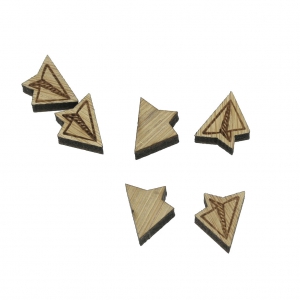 Mini cabochon en bois laser cut forme avion papier à décorer et peindre 10x11mm x1