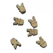 Mini cabochon en bois laser cut forme cactus en pot à décorer et peindre 8x11mm x1
