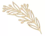 Support en bois brut à décorer 26.5x11 cm - Fleur x1