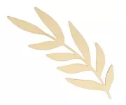 Support en bois brut à décorer 25.5x9 cm - Feuille x1