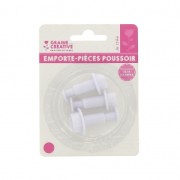 3 emporte-pièces poussoir pour pâte polymère - Ronds 10-12-16 mm