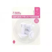 4 emporte-pièces poussoir pour pâte polymère - Losanges 5-7-8-16 mm
