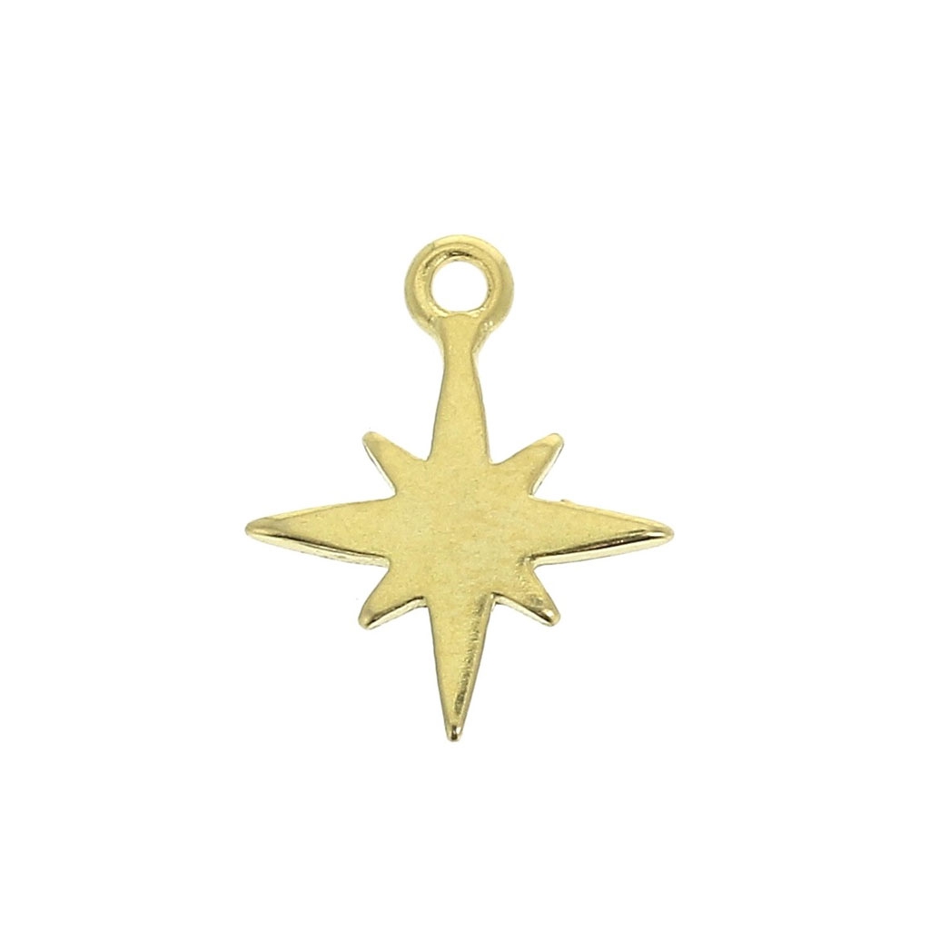 Pendentif Étoile En Nacre - Forme Trèfle - Acrylique Ivoire