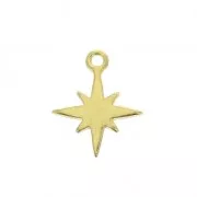 Pendentif étoile du nord 11x13 mm - Doré à l'or fin x1