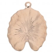 Breloque / Pendentif feuille de nénuphar en laiton 19x24 mm Doré Rose x1|raw }}
