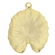 Breloque / Pendentif feuille de nénuphar en laiton 19x24 mm Doré à l'or fin x1