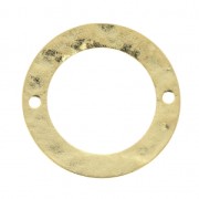 Anneau de montage et tissage martelé 26 mm 2 trous Doré à l'or fin x1|raw }}