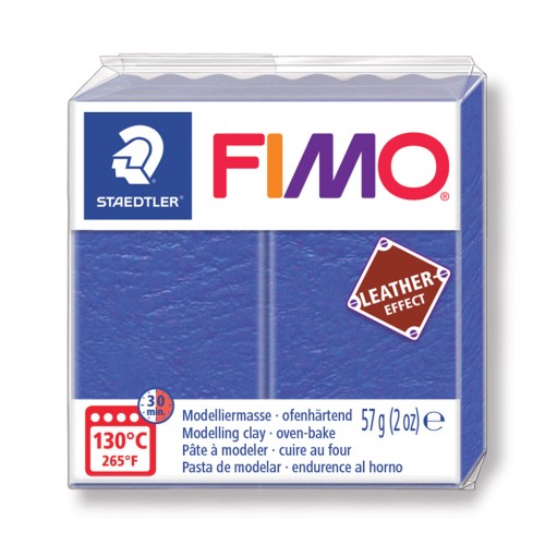 Pâte Fimo effet cuir 57gr Indigo (n°309)