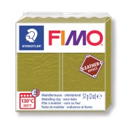 Pâte Fimo effet cuir 57gr Olive (n°519)|raw }}