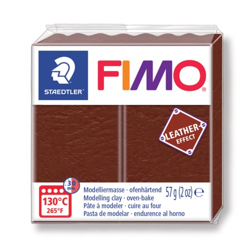 Pâte Fimo effet cuir 57gr Noisette (n°779)