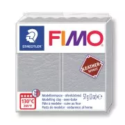 Pâte Fimo effet cuir 57gr Gris Pâle (n°809)