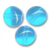 Perles en verre tchèque rondes  8 mm Aquamarine x20