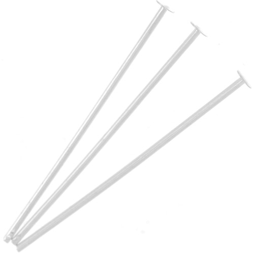 Clous tête plate 25x0.7 mm souple - Argenté x50