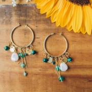 Perles rondes 6 mm en pierre gemme Malachite x15