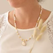 Perles Rondes 4 mm en Pierre de Lave teintée - Blanc x20