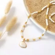 Perles Rondes 4 mm en Pierre de Lave teintée - Blanc x20