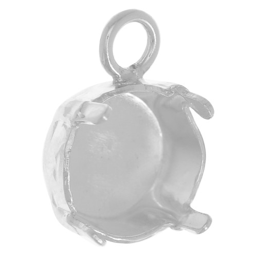 Serti griffe pendentif pour cabochon PureCrystal 1028/1088 8 mm en Argent 925