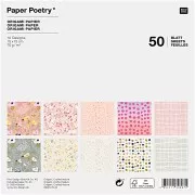 Assortiment de papiers origami Paper Poetry Crafted Nature x50