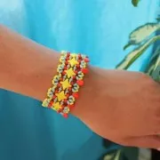 Perles en verre Star Beads par Perles & Co 11x11mm Opaque Vert Sapin Bronze x30