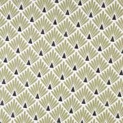 Tissu cretonne 100% coton enduit - Ecailles - Doré / Noir x20cm