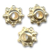 Perles Intercalaires 10x6 mm doré à l'or fin x5|raw }}