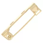 Support de broche 19 mm - Doré à l'or fin x1